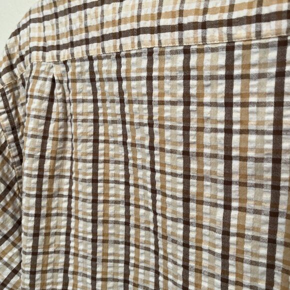BERETTA Men’s Crinkle Washed Cotton Long Sleeve Plaid Hunting Flannel, Tan- L - Picture 8 of 8